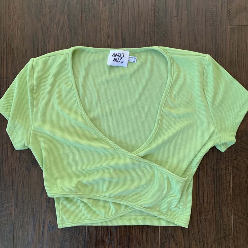 Green crop top